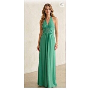 halter dress jcpenney Prabal Gurung for JCPenney Occasion Halter Neck Dress Cream Floral MIDI Size 14W